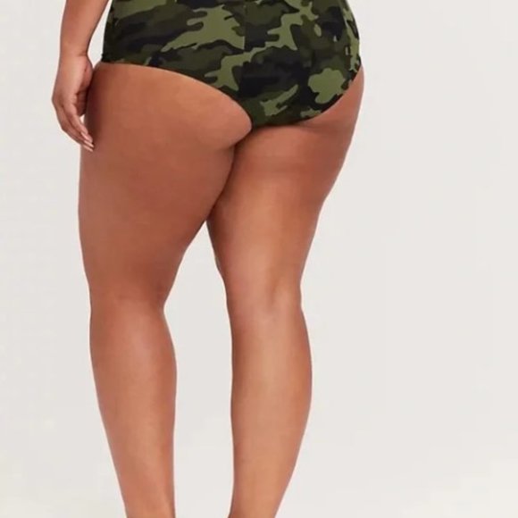 Torrid NWT Camo Lattice bikini Top 3 & High waisted bottoms 4 - set - Picture 6 of 12